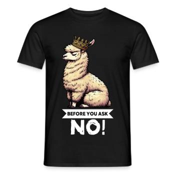 Before You Ask No Alpaca Lamas Alpaca Owner - Men's T-Shirt - black - Front - AI Model Male 178 light (178cm)