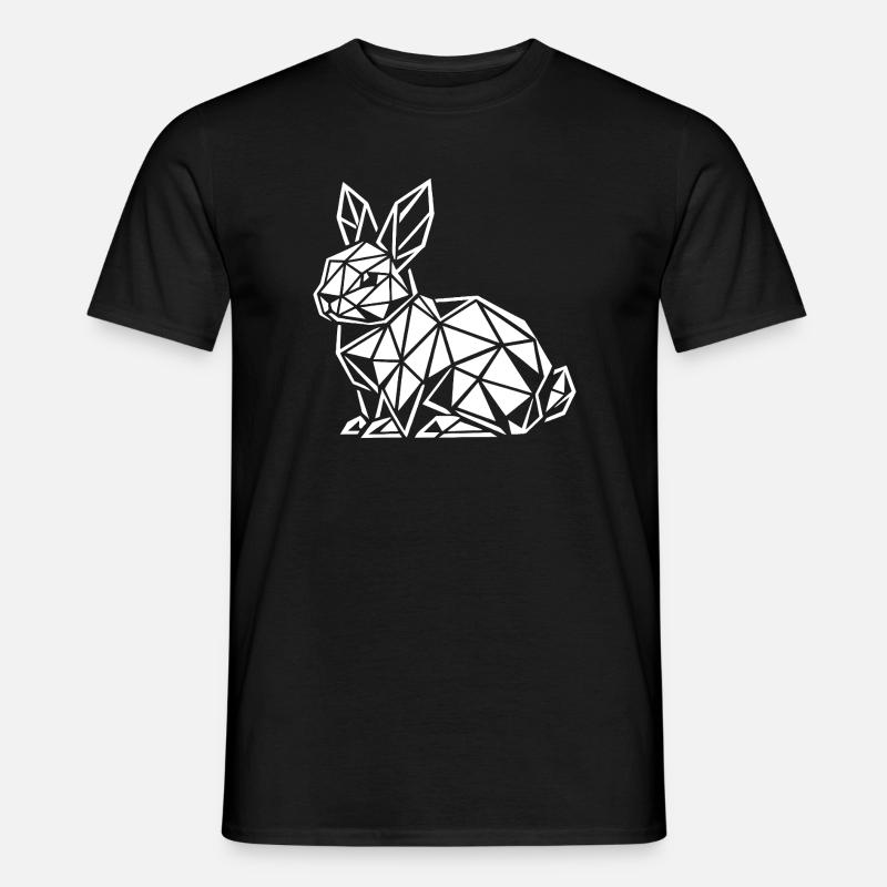 Geometric Rabbit Magic Easter Bunny - Men's T-shirt - black