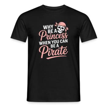 Piratenprinzessin-Einstellung - Männer T-Shirt - Schwarz - Vorne - AI Model Male 178 light (178cm)