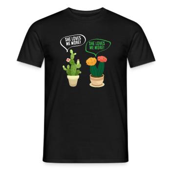 Amateur des plantes, plantes amoureuses des fleurs succulentes, amour - T-shirt homme - noir - Devant - AI Model Male 178 light (178cm)