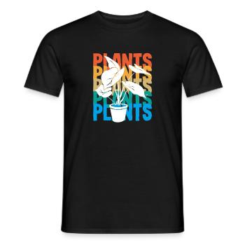 Retro-pflanzen Pflanzenliebhaber Sukkulenten - Männer T-Shirt - Schwarz - Vorne - AI Model Male 178 light (178cm)