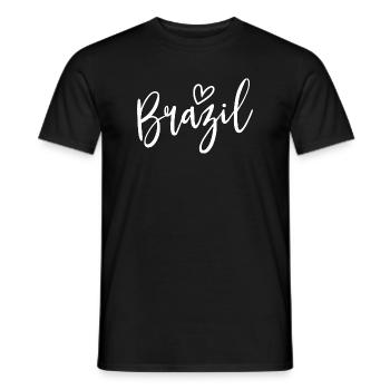 Brasilien Herz Frauen lieben Brasilien - Männer T-Shirt - Schwarz - Vorne - AI Model Male 178 light (178cm)