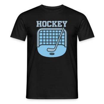 Hockey Goal – Eishockey Fanartikel - Men's T-Shirt - black - Front - AI Model Male 178 light (178cm)