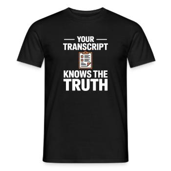 School Secretariat Valuable Work Pupils Teachers - Men's T-Shirt - black - Front - AI Model Male 178 light (178cm)