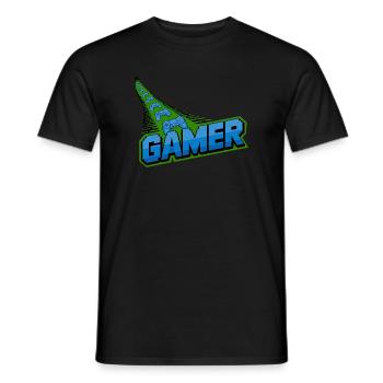  Gamer Controller Motiv Für Zocker Und Retro - Männer T-Shirt - Schwarz - Vorne - AI Model Male 178 light (178cm)