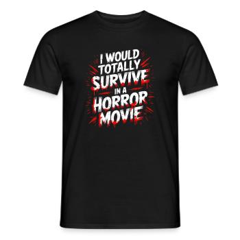 Fans de films d’horreur d’horreur Halloween Film d’horreur - T-shirt homme - noir - Devant - AI Model Male 178 light (178cm)