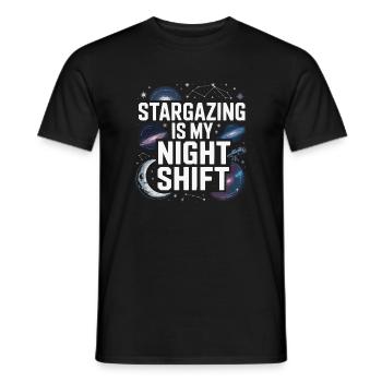 Astronomer Galaxy Outerspace Universe Astronomy - Men's T-Shirt - black - Front - AI Model Male 178 light (178cm)