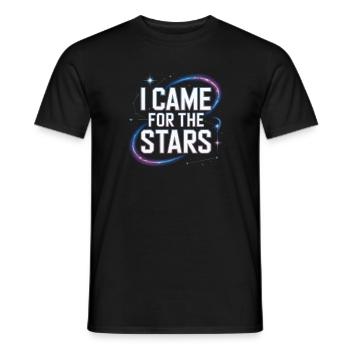 Astronomer Galaxy Outerspace Universe Astronomy - Men's T-Shirt - black - Front - AI Model Male 178 light (178cm)