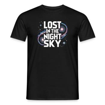 Astronomer Galaxy Outerspace Universe Astronomy - Men's T-Shirt - black - Front - AI Model Male 178 light (178cm)