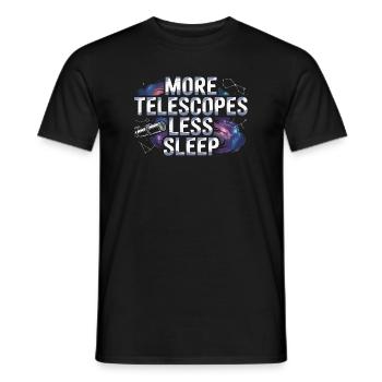 Astronomer Galaxy Outerspace Universe Astronomy - Men's T-Shirt - black - Front - AI Model Male 178 light (178cm)