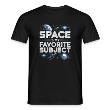 Astronomer Galaxy Outerspace Universe Astronomy - Men's T-Shirt - black - Front - AI Model Male 178 light (178cm)