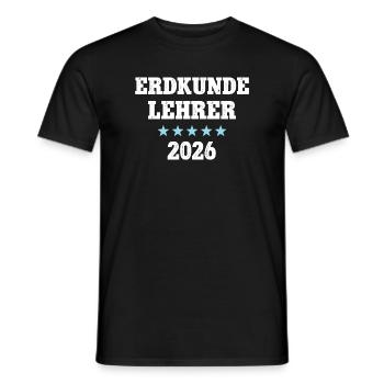 Geography Teacher 2026 Geography Teacher Geo School - Men's T-Shirt - black - Front - AI Model Male 178 light (178cm)