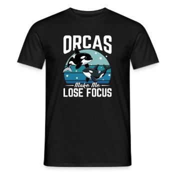 Funny Orca - Männer T-Shirt - Schwarz - Vorne - AI Model Male 178 light (178cm)