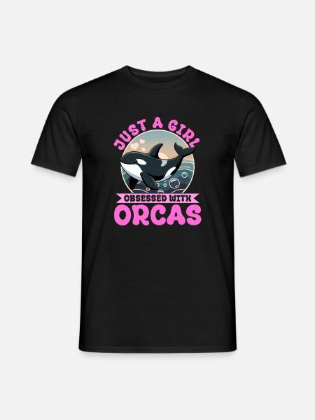Funny Orca - Men's T-Shirt - black