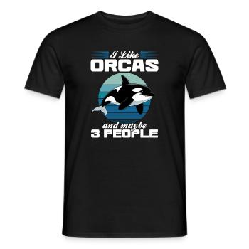 Funny Orca - Männer T-Shirt - Schwarz - Vorne - AI Model Male 178 light (178cm)