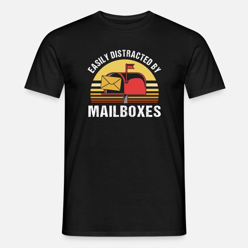 Poststempel Post - Männer T-Shirt - Schwarz