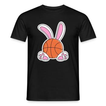 Oster-Basketballhasen-Design - Männer T-Shirt - Schwarz - Vorne - AI Model Male 178 light (178cm)