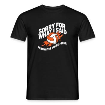 Beachvolleyball Quote Volleyball - Men's T-Shirt - black - Front - AI Model Male 178 light (178cm)