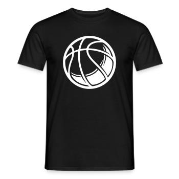 Basketball Ball - Men's T-Shirt - black - Front - AI Model Male 178 light (178cm)