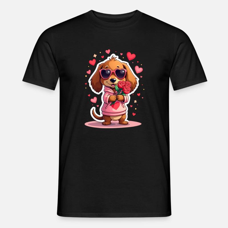 Dackel Dachshund Tekel - Männer T-Shirt - Schwarz