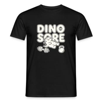 Dino Sore Drôle de jeu de mots sur l’entraînement de gym - T-shirt homme - noir - Devant - AI Model Male 178 light (178cm)