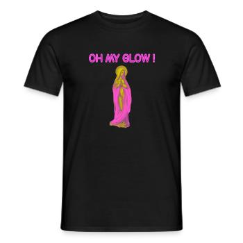 Oh My Glow Vierge Marie Auréole Or - T-shirt homme - noir - Devant - AI Model Male 178 light (178cm)