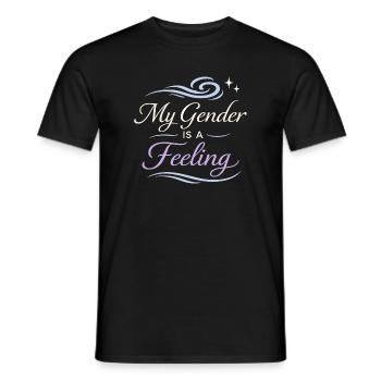 Trans queer réaffirme l’amour de l’identité réconfortante - T-shirt homme - noir - Devant - AI Model Male 178 light (178cm)