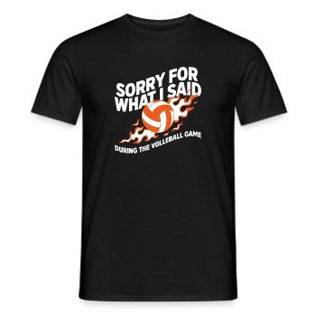 Beachvolleyball Quote Volleyball - Men's T-Shirt - black - Front - AI Model Male 178 light (178cm)
