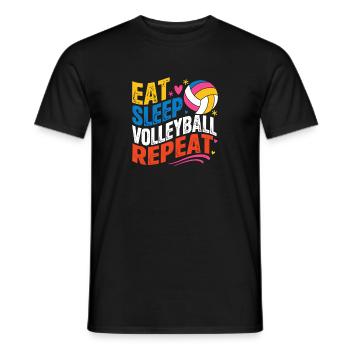 Diction du volley-ball Beachvolleyball - T-shirt homme - noir - Devant - AI Model Male 178 light (178cm)