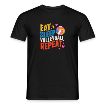 Diction du volley-ball Beachvolleyball - T-shirt homme - noir - Devant - AI Model Male 178 light (178cm)