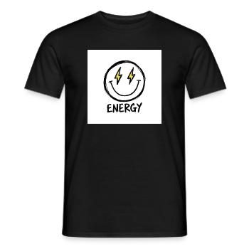 Lightning Smile Energy Tee - Men's T-Shirt - black - Front - AI Model Male 178 light (178cm)
