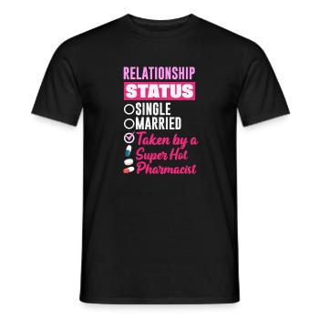 Relationship Status Pharmacist Pharmacy Technician - Men's T-Shirt - black - Front - AI Model Male 178 light (178cm)