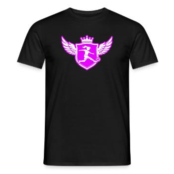 Fussballerin Wappen Fussball Girls - Männer T-Shirt - Schwarz - Vorne - AI Model Male 178 light (178cm)