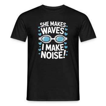 Dictions de natation : Drôle de cadeau de natation - T-shirt homme - noir - Devant - AI Model Male 178 light (178cm)