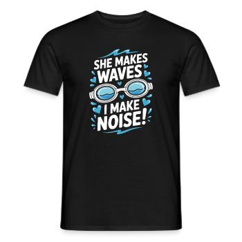 Schwimmen Sprüche Lustiges Schwimmen Geschenk - Männer T-Shirt - Schwarz - Vorne - AI Model Male 178 light (178cm)