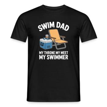 Schwimmen Sprüche Lustiges Schwimmen Geschenk - Männer T-Shirt - Schwarz - Vorne - AI Model Male 178 light (178cm)