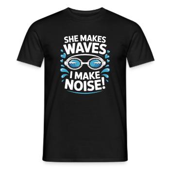 Schwimmen Sprüche Lustiges Schwimmen Geschenk - Männer T-Shirt - Schwarz - Vorne - AI Model Male 178 light (178cm)
