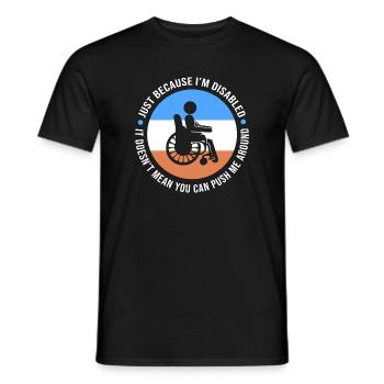 Rollstuhl - Männer T-Shirt - Schwarz - Vorne - AI Model Male 178 light (178cm)