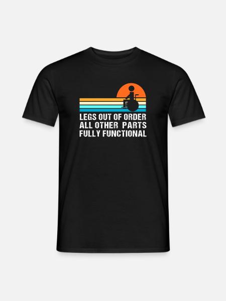 Rollstuhl - Männer T-Shirt - Schwarz