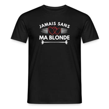 Couple Man Valentine's Day Humor - Men's T-Shirt - black - Front - AI Model Male 178 light (178cm)