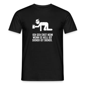 Sicher ist sicher (Bier-Motiv) - Männer T-Shirt - Schwarz - Vorne - AI Model Male 178 light (178cm)