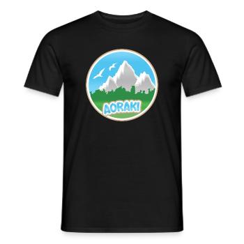 Mount Aoraki - Men's T-Shirt - black - Front - AI Model Male 178 light (178cm)