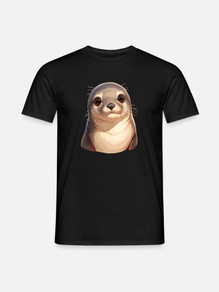 Seelöwen Seelöwe - Männer T-Shirt - Schwarz