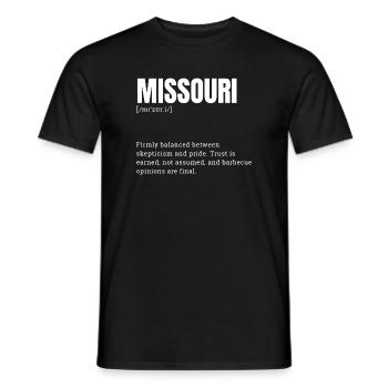 Missouri Bold Typo Kunst - Männer T-Shirt - Schwarz - Vorne - AI Model Male 178 light (178cm)