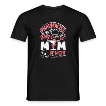 Pharmazeutin Bei Tag Mutter Bei Nacht Mutter - Männer T-Shirt - Schwarz - Vorne - AI Model Male 178 light (178cm)