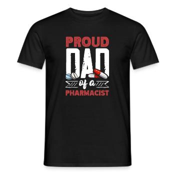 Proud father of a pharmacist - Men's T-Shirt - black - Front - AI Model Male 178 light (178cm)