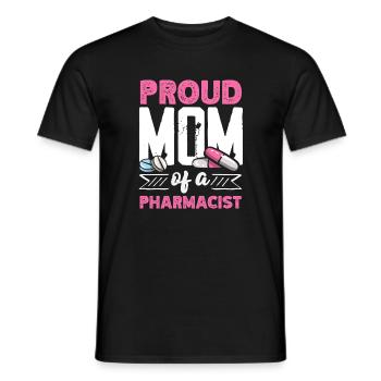 Proud mother of a pharmacist - Men's T-Shirt - black - Front - AI Model Male 178 light (178cm)