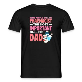 Pharmacist Father Pharmacy Technician Father Technician - Men's T-Shirt - black - Front - AI Model Male 178 light (178cm)