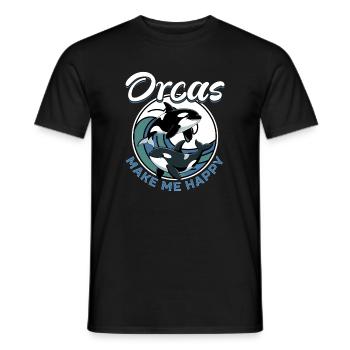 Funny Orca - Männer T-Shirt - Schwarz - Vorne - AI Model Male 178 light (178cm)