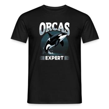 Funny Orca - Männer T-Shirt - Schwarz - Vorne - AI Model Male 178 light (178cm)
